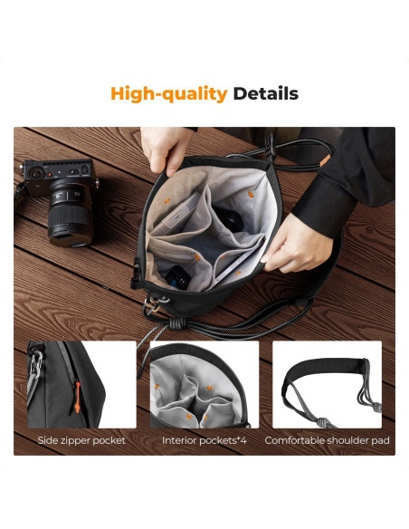 Bolsa de Mensajero K&F Concept para Cámara Compacta Negra