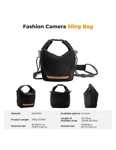 Bolsa de Mensajero K&F Concept para Cámara Compacta Negra