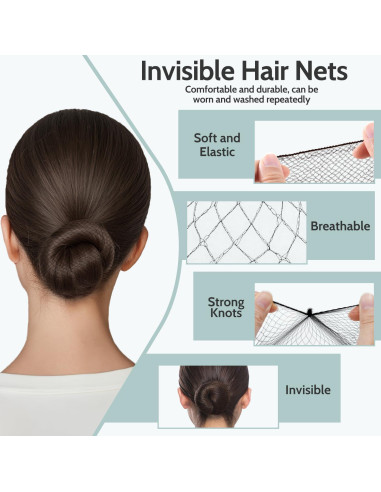 Kit de Accesorios para Cabello TsMADDTs - Horquillas y Redes Negras