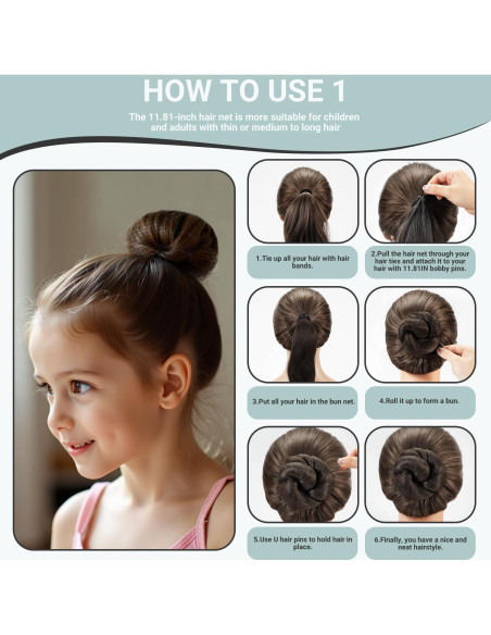 Kit de Accesorios para Cabello TsMADDTs - Horquillas y Redes Negras