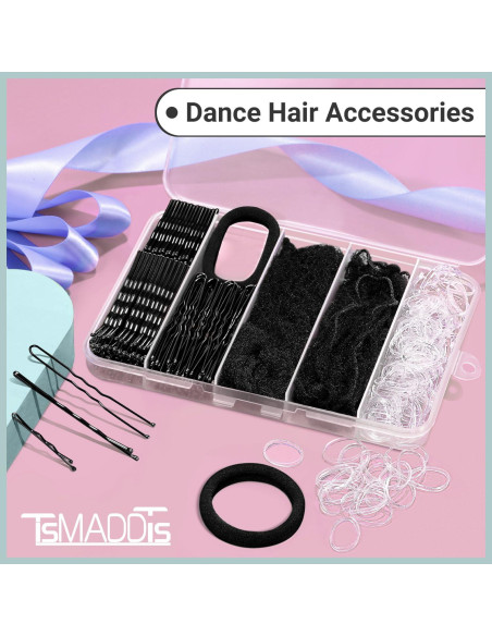 Kit de Accesorios para Cabello TsMADDTs - Horquillas y Redes Negras