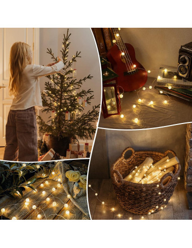 Luces de Cuerda BEEWIN 3M 30 LED Blanco Cálido USB Decorativas
