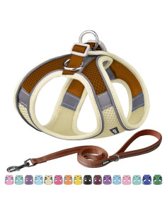 Arnés para Perros y Gatos AIITLE Beige XXXS Ajustable Reflectante