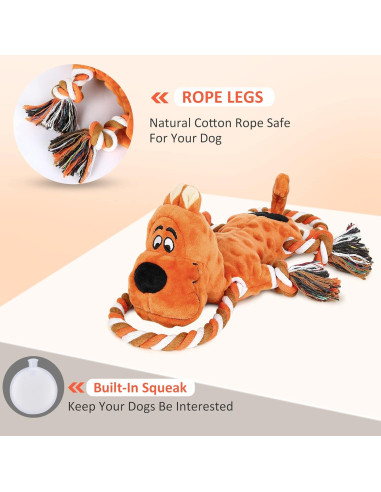 Juguete de Peluche para Perros IOKHEIRA 40cm Squeaky Marrón