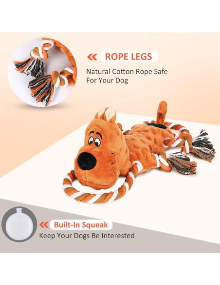 Juguete de Peluche para Perros IOKHEIRA 40cm Squeaky Marrón Juguete de Peluche para Perros IOKHEIRA 40cm Squeaky Marrón
