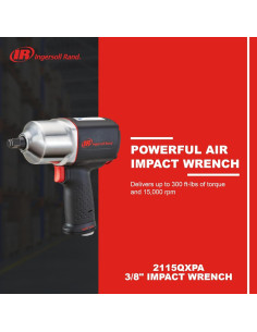 Llave de Impacto Ingersoll Rand 2115QXPA 3/8" Silenciosa 406.3 Nm 2