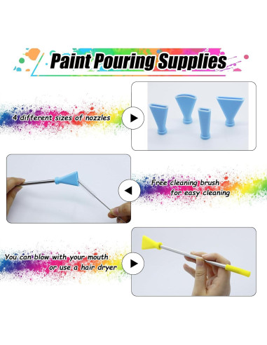 Juego de 4 Boquillas de Acero Inoxidable MYRIONT para Pintura