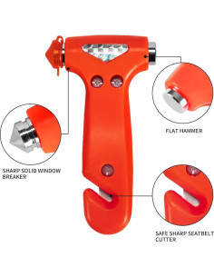 Martillo de Seguridad MOTORBUDDY 2 Paquetes Cortador Cinturón 2