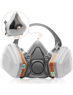 Máscara de Gas RANKSING 6200 Reutilizable con Filtros 2