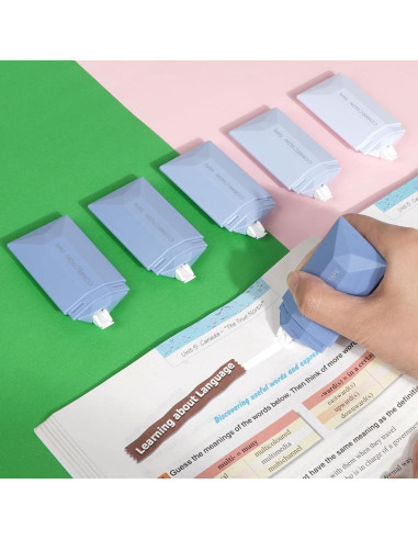 Cinta Correctora Blanca DANRONG - Paquete de 6 Cintas 6m