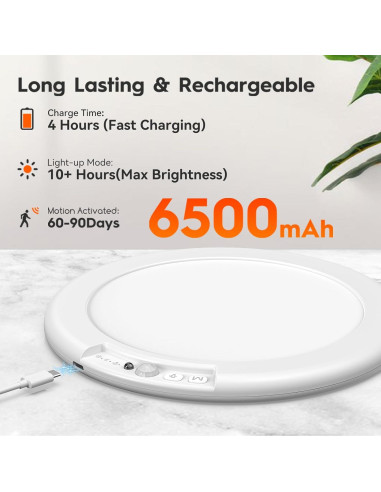 Luz de Techo Inalámbrica ORYAR con Sensor de Movimiento 500LM