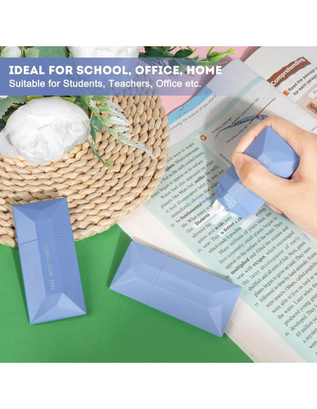 Cinta Correctora Blanca DANRONG - Paquete de 6 Cintas 6m