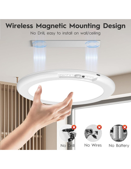 Luz de Techo Inalámbrica ORYAR con Sensor de Movimiento 500LM