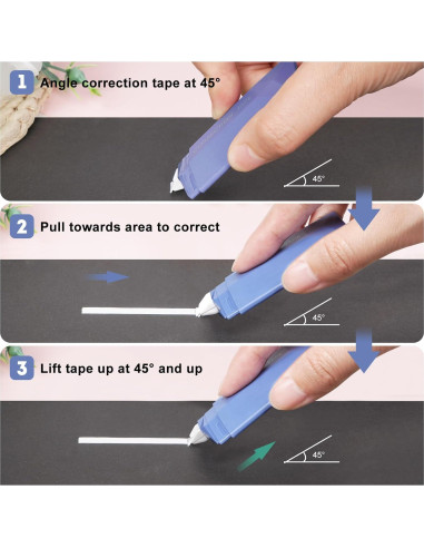 Cinta Correctora Blanca DANRONG - Paquete de 6 Cintas 6m