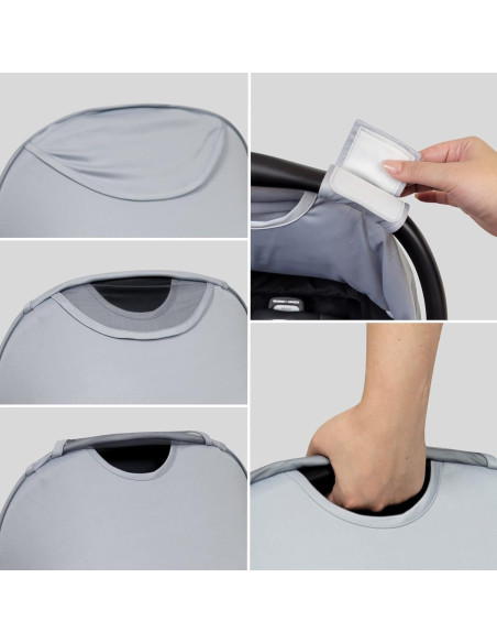 Cubierta de Asiento de Coche 2-en-1 liuliuby Rosa UV y Antimosquitos