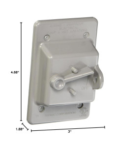 Cubierta Vertical a Prueba de Clima BELL PTC100GY Gris 1-Gang 2