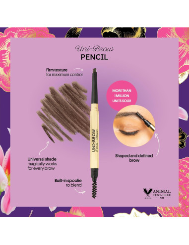 Lápiz de Cejas Winky Lux Uni Brow Doble Lado Impermeable