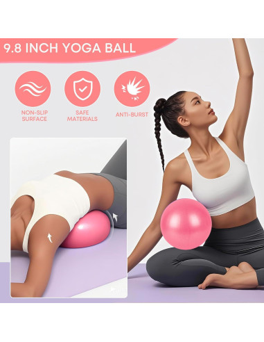 Kit de Pilates 13 Piezas DSUMD para Mujeres - Rosa