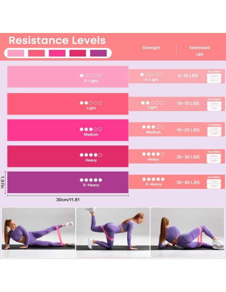 Kit de Pilates 13 Piezas DSUMD para Mujeres - Rosa