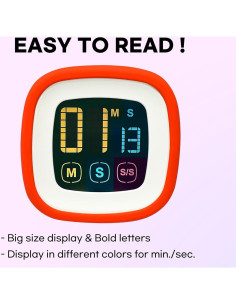 Temporizador Digital CREAVIVA Rosa Caliente, Pantalla 5.97 cm 2