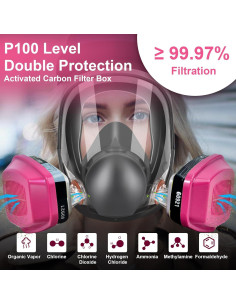 Máscara Respirador Completa JOEAIS 6800 con Filtros 60921 2