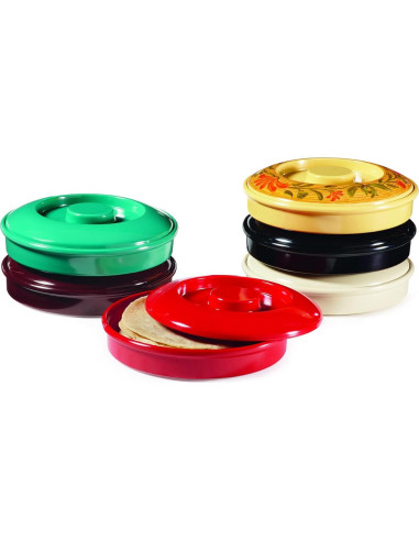 Calentador de Tortillas Melamina GET TS-800-L-R Rojo 19.69 cm Set 12