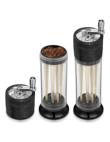 Molino de Especias 3 en 1 PLAMAKER Negro - Molienda y Almacenamiento