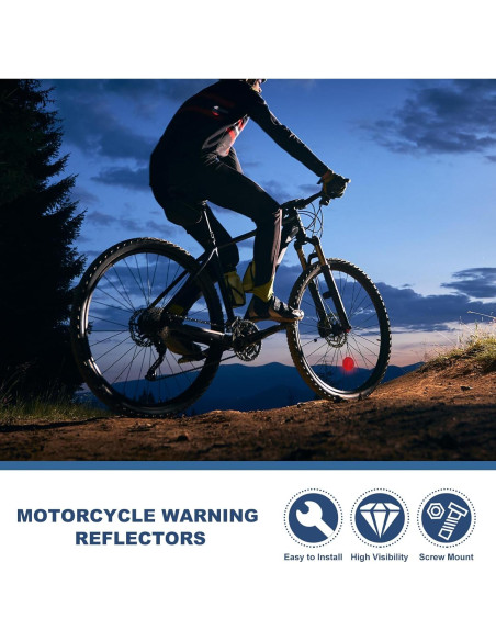 Reflectores Traseros PATIKIL 10 Pcs Azul Plástico 6 cm Reflectores Traseros PATIKIL 10 Pcs Azul Plástico 6 cm