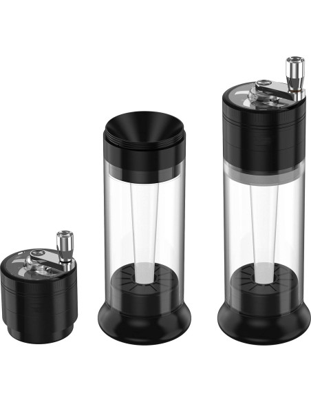 Molino de Especias 3 en 1 PLAMAKER Negro - Molienda y Almacenamiento