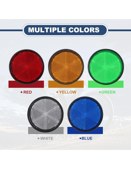 Reflectores Traseros PATIKIL 10 Pcs Azul Plástico 6 cm Reflectores Traseros PATIKIL 10 Pcs Azul Plástico 6 cm