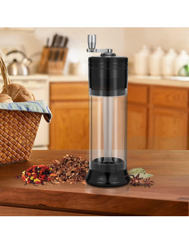 Molino de Especias 3 en 1 PLAMAKER Negro - Molienda y Almacenamiento