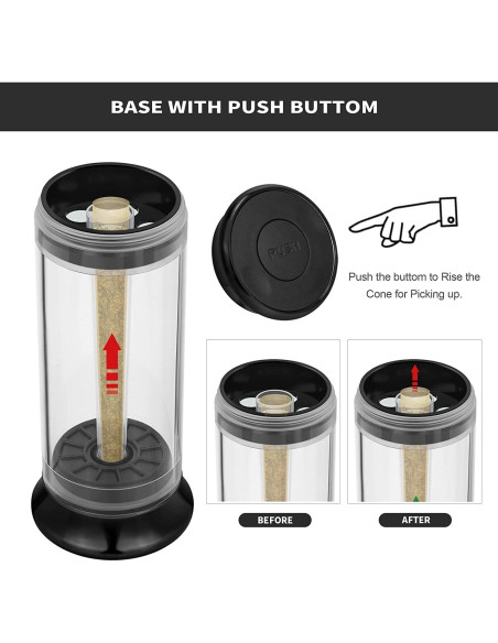 Molino de Especias 3 en 1 PLAMAKER Negro - Molienda y Almacenamiento