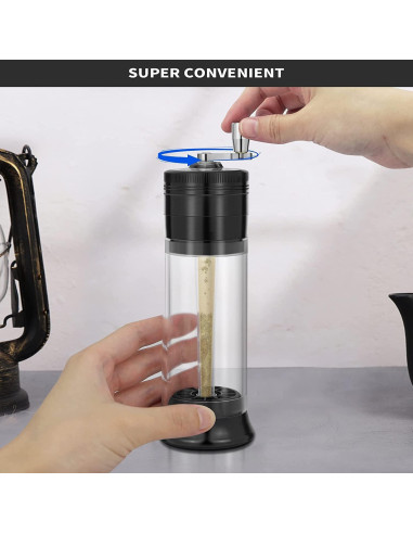 Molino de Especias 3 en 1 PLAMAKER Negro - Molienda y Almacenamiento