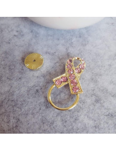 Broche Magnético Rosa Conciencia Cáncer de Mama NOUMANDA 2