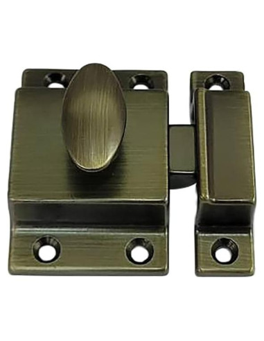 Cerradura de Gabinete Ovalada QCAA de Latón Antiguo 5.08 cm