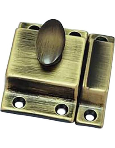 Cerradura de Gabinete Ovalada QCAA de Latón Antiguo 5.08 cm