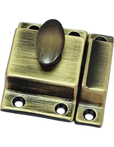 Cerradura de Gabinete Ovalada QCAA de Latón Antiguo 5.08 cm