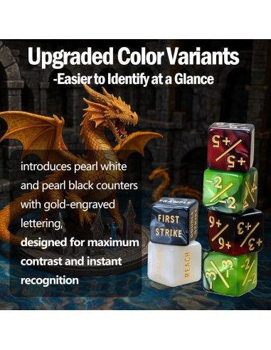 48 Dados Contadores MTG Ravonixis - Palabras Clave y Vida