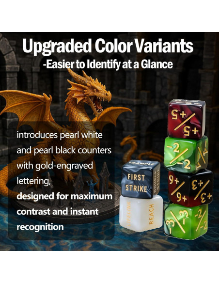 48 Dados Contadores MTG Ravonixis - Palabras Clave y Vida