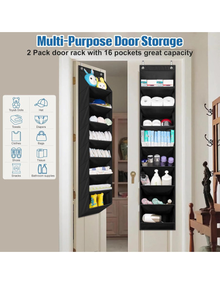 Organizador de Zapatos Colgante SLEEPING LAMB 2 Paquetes 16 Bolsillos