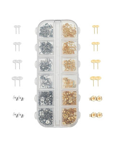 Kit de Aretes DIY 400 Piezas Acero Inoxidable Hipoalergénico