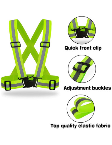 Chalecos de Seguridad DUSKCOVE 2 Pzs Amarillo Reflectante