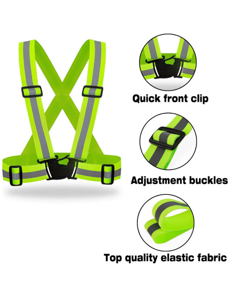 Chalecos de Seguridad DUSKCOVE 2 Pzs Amarillo Reflectante