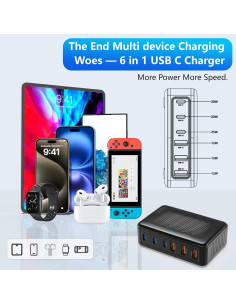 Cargador USB-C 100W 6 Puertos Shenzhen Xihuida Rápido 2