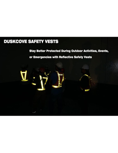 Chalecos de Seguridad DUSKCOVE 2 Pzs Amarillo Reflectante