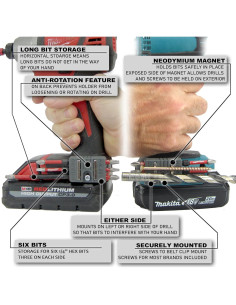 Soporte Magnético Halberd para Brocas - Paquete de 2 2