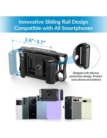 Adaptador de Teléfono APEXEL F002-B con Control Remoto Bluetooth