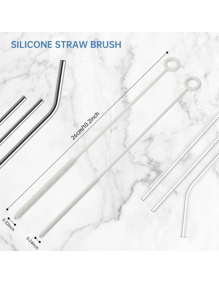 Juego de cepillos de silicona Leucite para biberones y pajitas