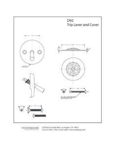 Kit de Drenaje de Bañera Westbrass R92-62 Negro Mate 2