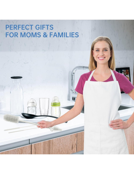 Juego de cepillos de silicona Leucite para biberones y pajitas